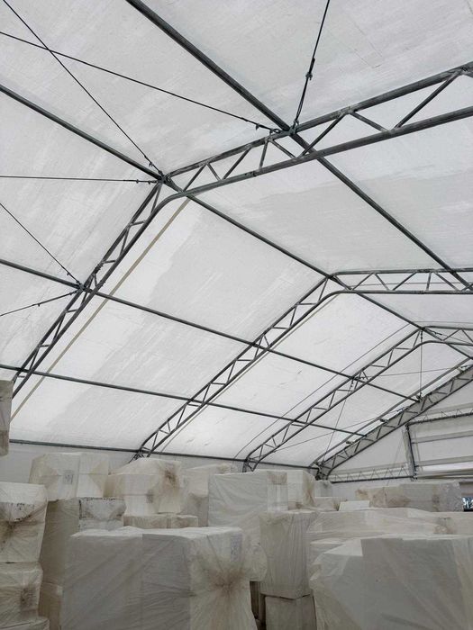 Hala namiotowa 110 m² Od ręki Gruba plandeka 900g Wiata OD RĘKI Wyprzedaż Z montażem TANIA wiata Montaż - Więcej