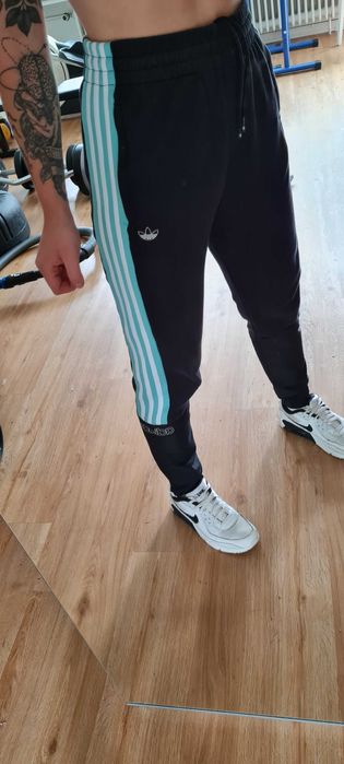 Dresy czarno turkusowe adidas