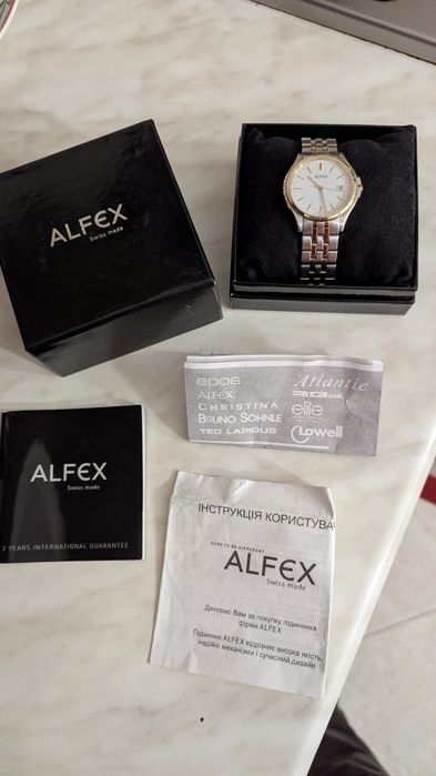 Часы Alfex швейцарские, годинник sapphire swiss