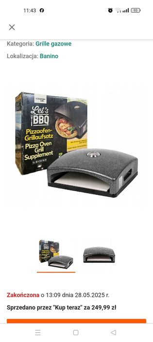 Piec do pizzy na grilla