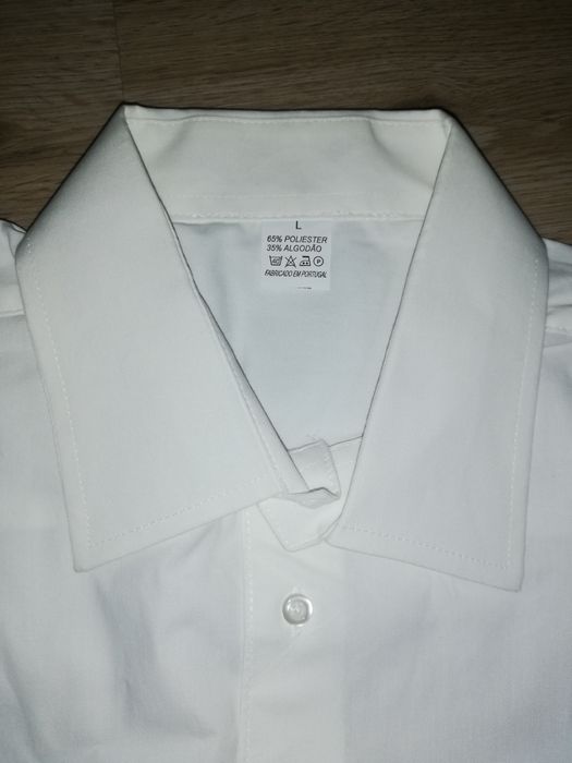 Camisa branca lisa masculina - nova