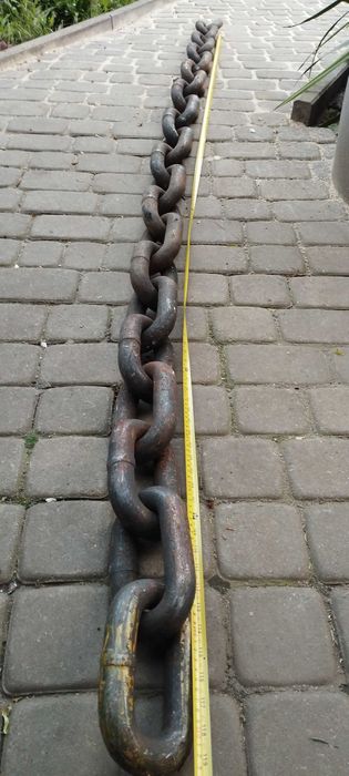 Łańcuch stalowy fi 34 mm , pancerny 300cm , około 70 kg