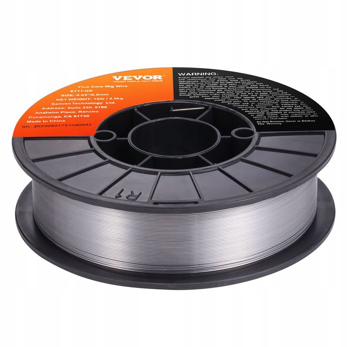 VEVOR drut spawalniczy rdzeniowy E71T-GS 0 8MM 4 5KG bezgazowy mocny