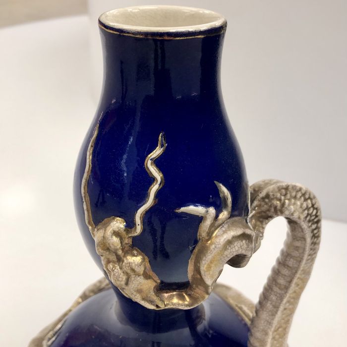 Stary wazon Azja ceramiczny wazon Chiny wazon smok antyk