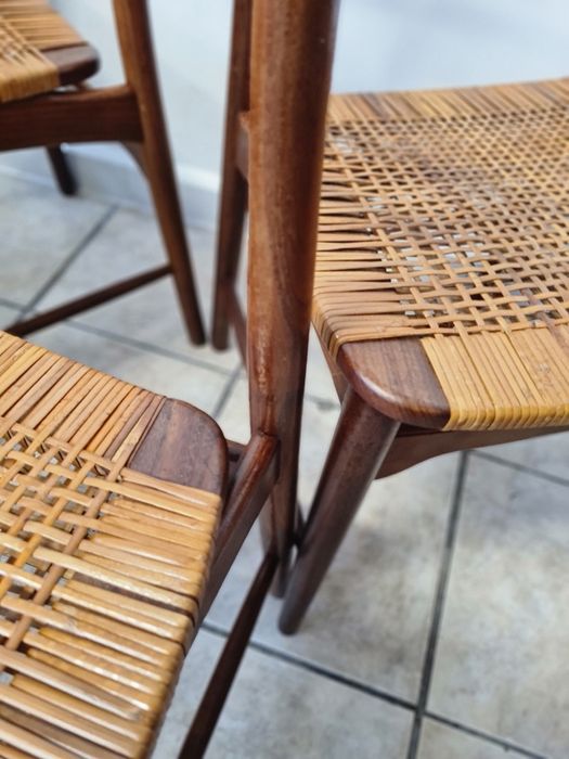 Krzesło jadalniane,tekowe proj.Georg Leowald dla Wilkhahn,lata 60,mid