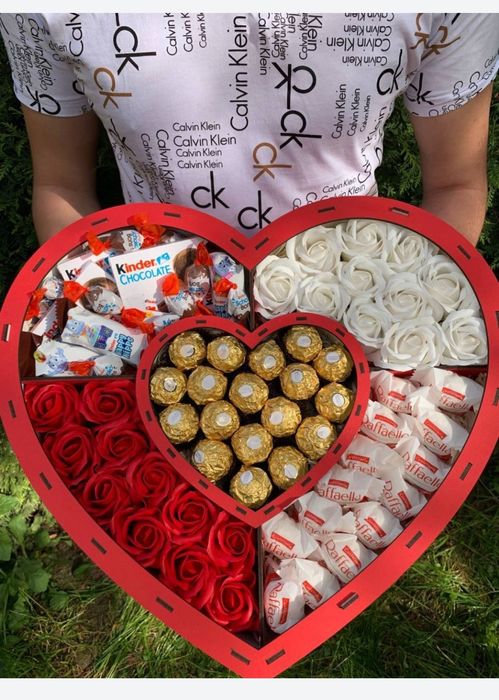 Подарочная коробка, подарункова велика, бокс подарунок серце