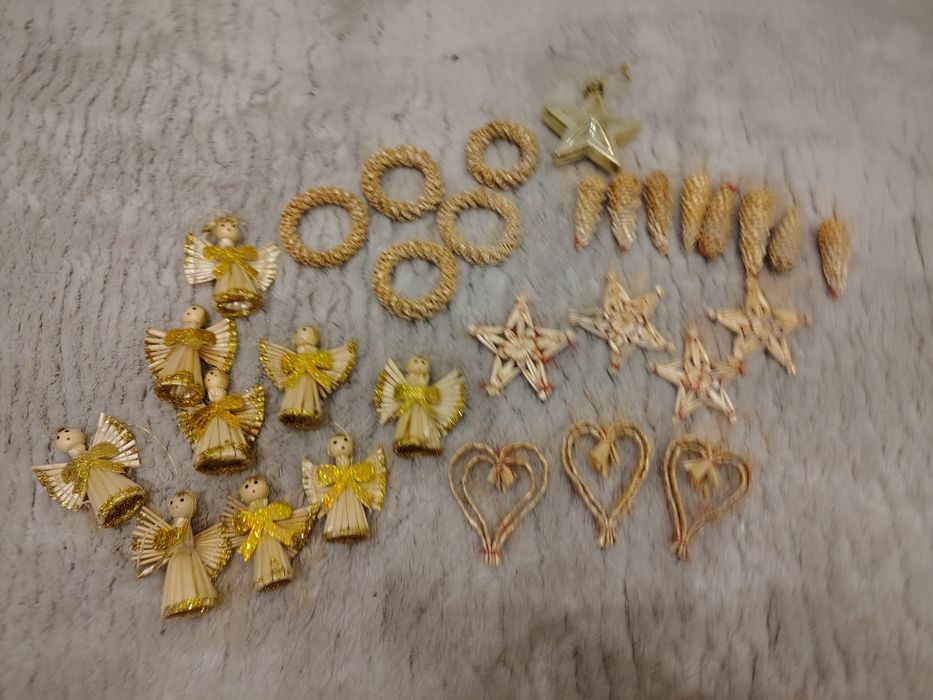 Ozdoby na choinkę słomiane