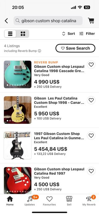 Gibson Les Paul Custom Shop Catalina “GoodWood Era” Cascade Green 1997 (ebony, 3500$)