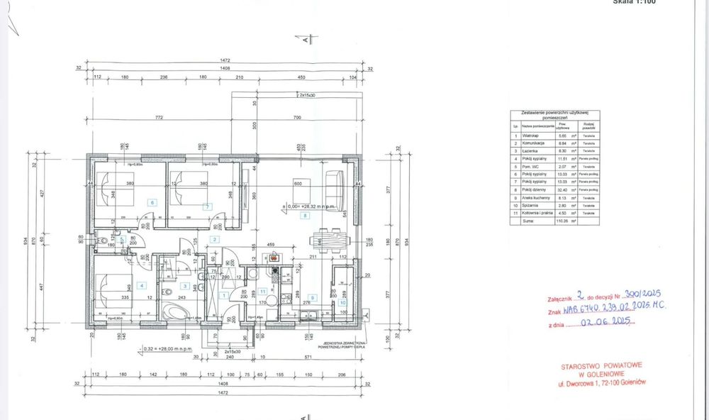 dom parterowy Podańsko 110 m2