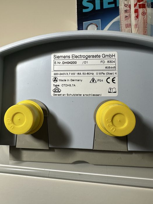 Siemens Podgrzewacz Wody Prysznic 3.7 Kw