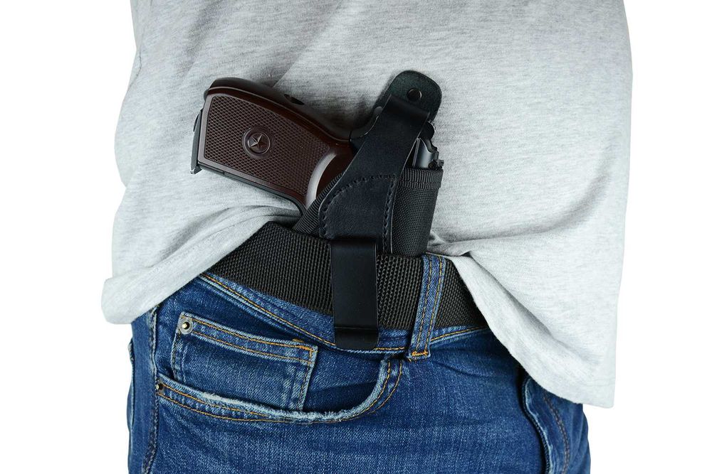 Кобура S&M поясна для ПМ/Револьвера з кліпсою синтетика/шкіра