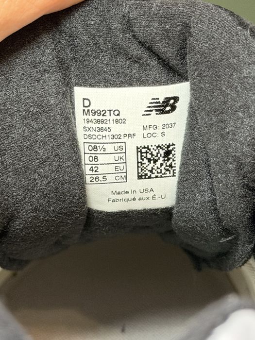New balance 992 “Grey Volt”