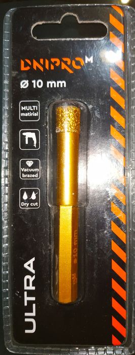 Сверло алмазное DNIPRO-M для дрели,сухое сверление,10 мм.