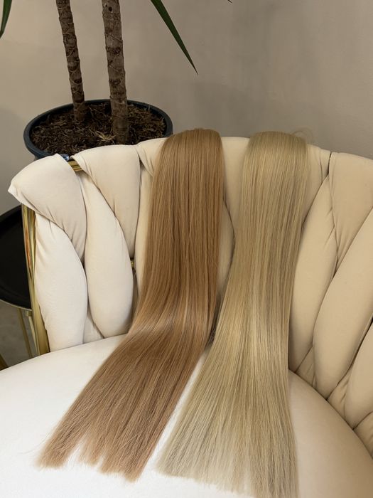 Naturalne włosy słowiańskie, 55 cm, 100 g, blond/kolor 10.1.