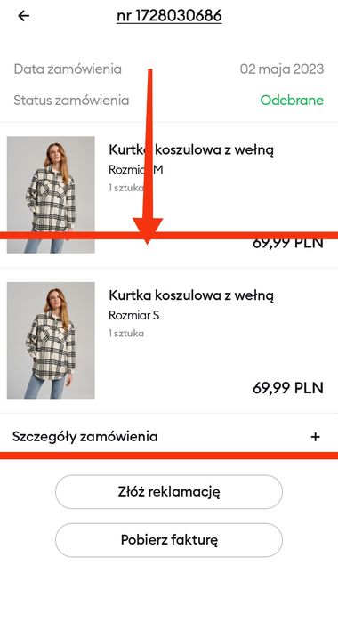 Kurtka koszulowa wygodna w kratkę rozmiar S