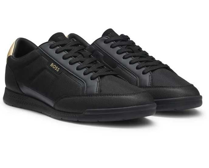 HUGO BOSS męskie sneakersy new buty NERO/GOLD