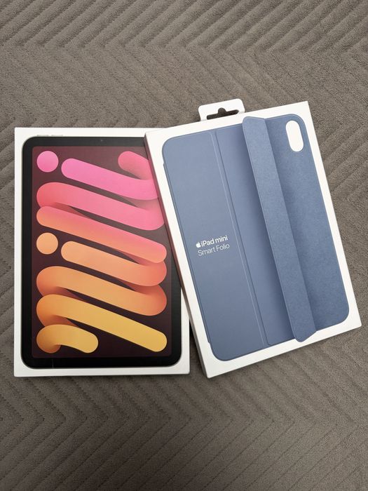 Apple iPad mini (A17 Pro) WiFi - 128GB - Starlight + Smart folio - NOWE - gwarancja