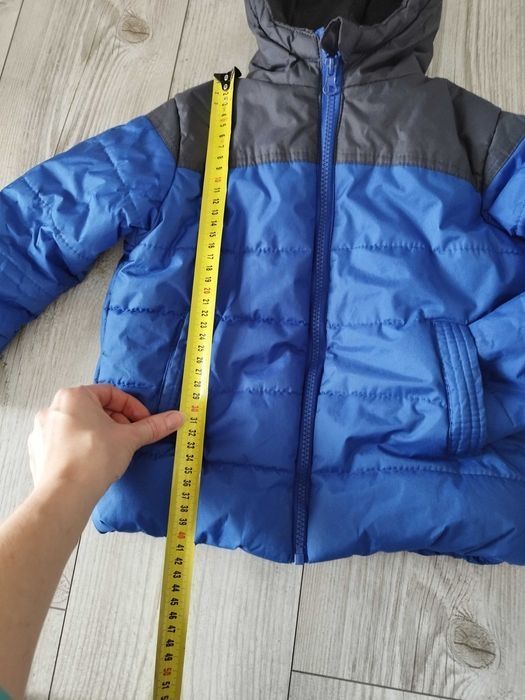 Kurtka 104cm zimowa, gruba, dla chłopca, granatowa