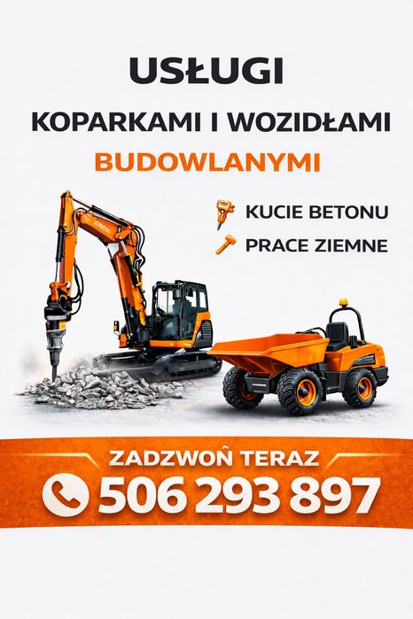 Kucie betonu prace ziemne