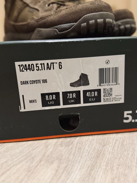 ЧЕРЕВИКИ ТАКТИЧНІ "5.11 TACTICAL A/T 6' BOOT" DARK COYOTE