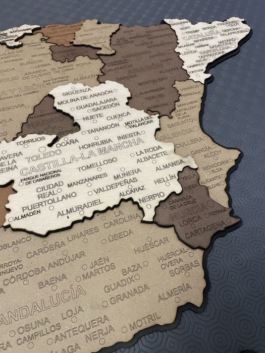 Mapa Península Ibérica Laser