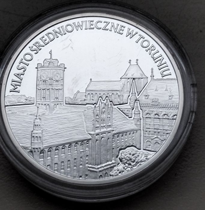 Moneta 20 złotych 2007 r Miasto Średniowieczne Toruń srebro