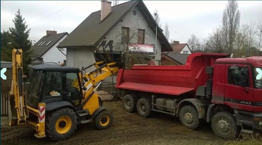 usługi koparkoładowarką, minikoparką