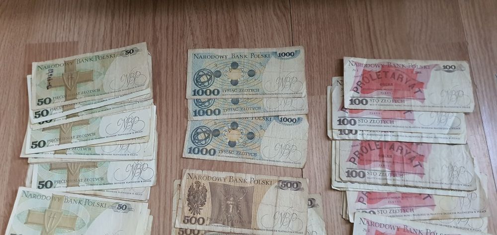 Banknoty kasa pieniądze kolekcja Prl 89szt