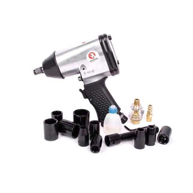 Гайковерт пневматический в чемодане + набор головок 17ед, 1/2" PT-1101