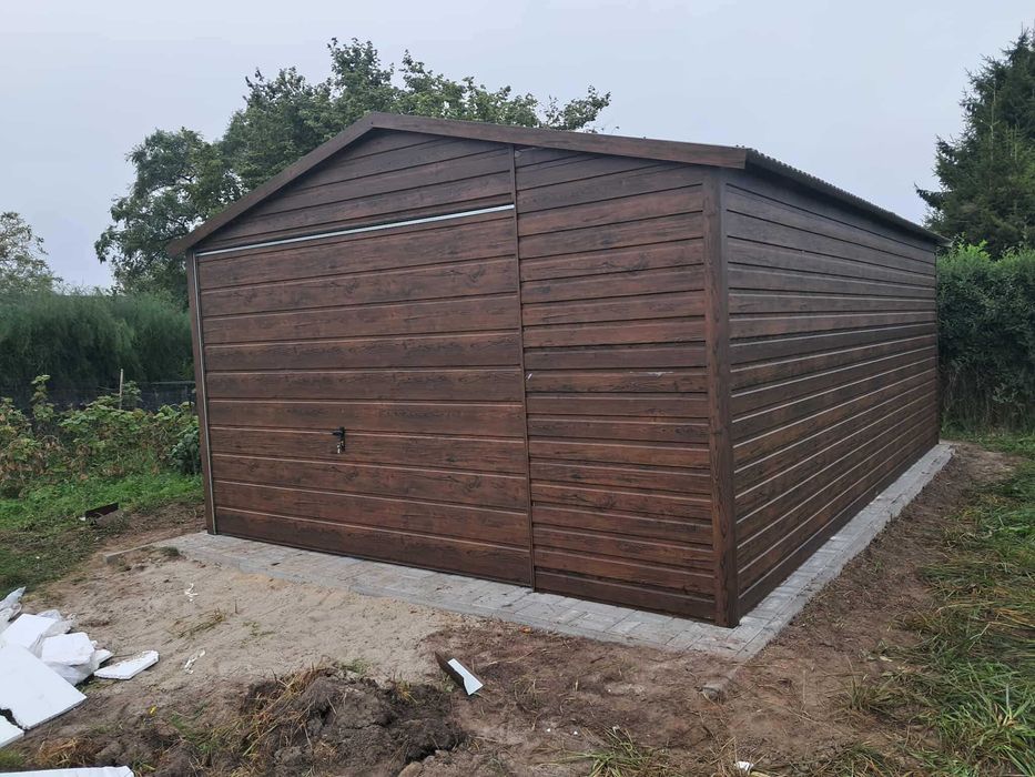 Garaż blaszany 4x5 schowek domek ogrodowy Wzmocniony PROFILAMI. Producent RATY