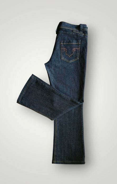 Jeansy bootcut flared Vintage alternatiw office M-L niski stan  y2k 00