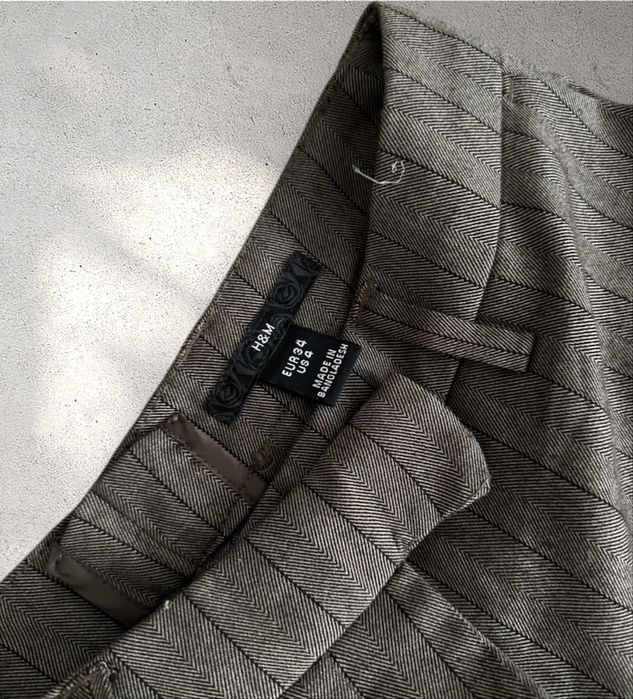 брюки жіночі коричневі в смужку S