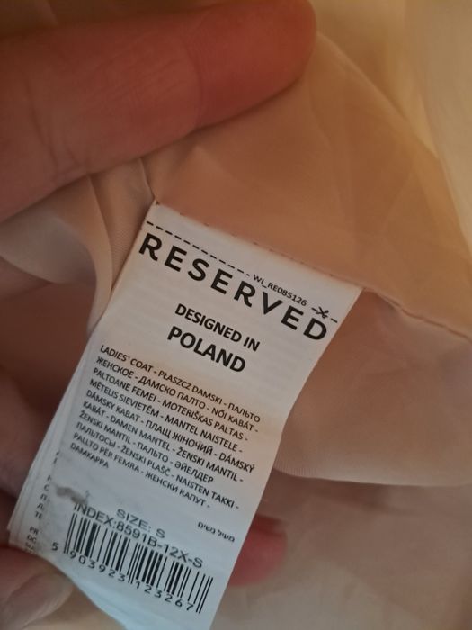 Płaszcz trench coat Reserved beżowy 36