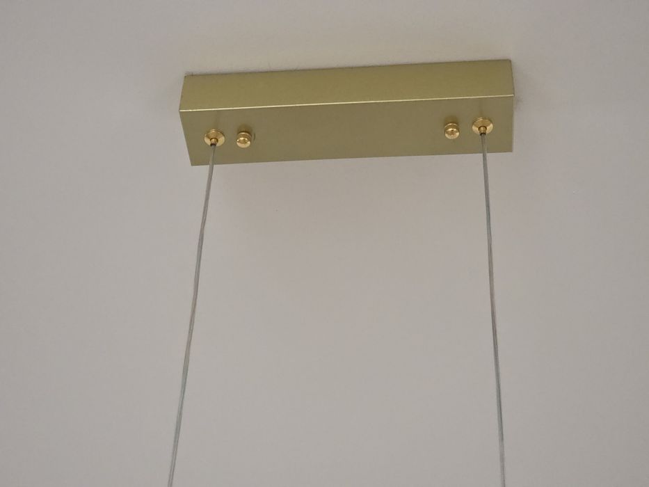 Candeeiro Suspenso LED Moderno 1.50m Dourado - NOVO (Luz Fria)