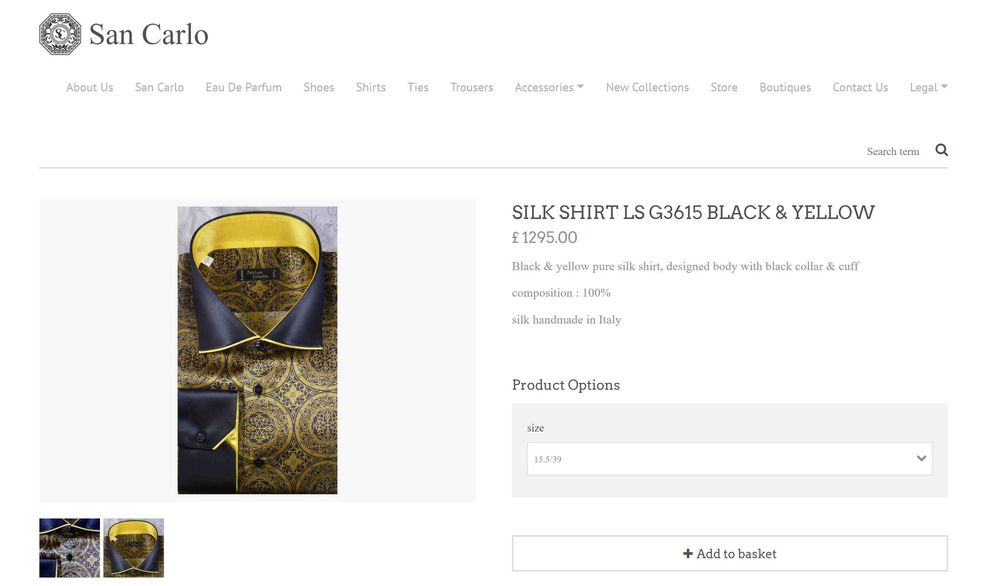 Шелковая рубашка San Carlo Paris ручная работа Италия!