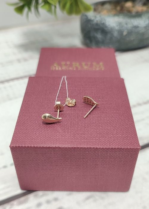 Серьги золотые гвоздики пусеты 585 пробы