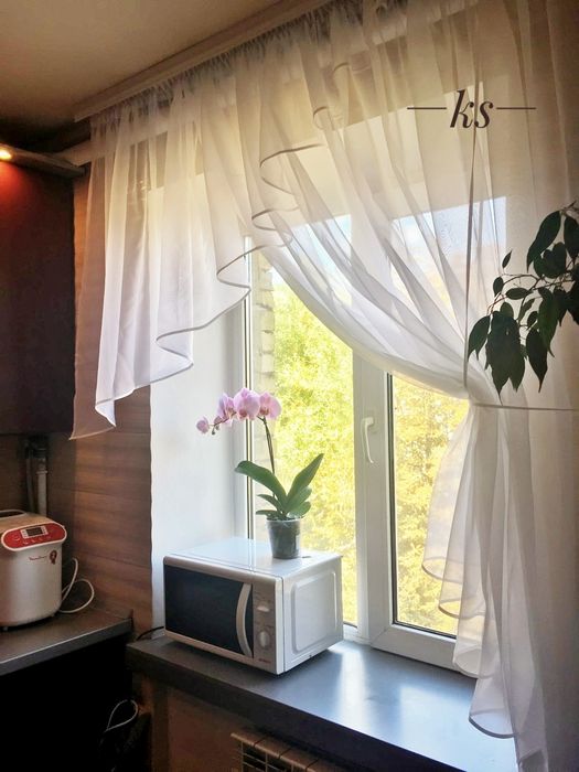 Тюль на кухню одностороння