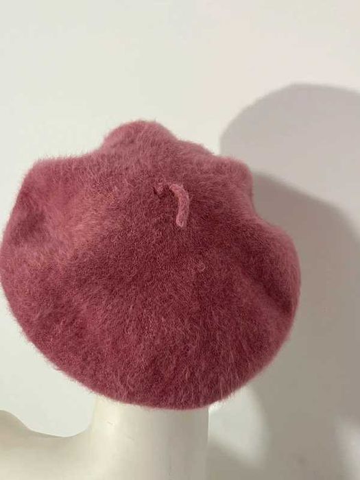 Kangol Angora/Wełna Różowy Beret