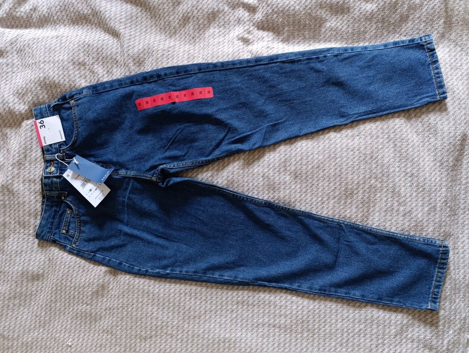 Джинси темно сині MOM FIT
