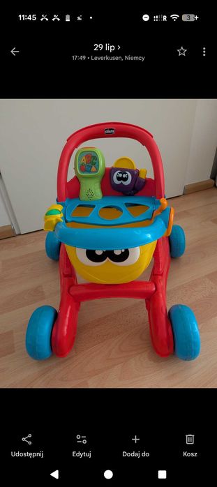 Pchacz/zabawka wózek sklepowy Chicco