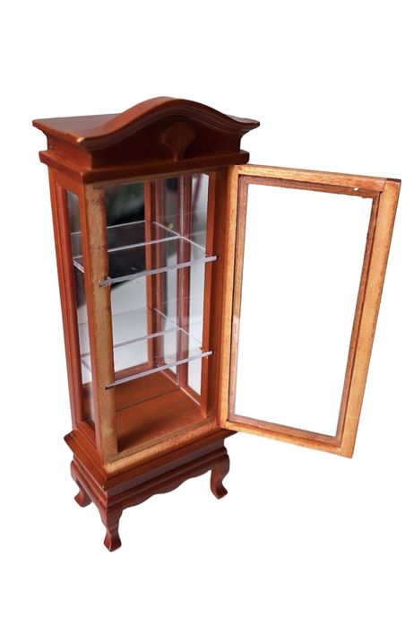 Miniaturowy drewniany kredens domek dla lalek