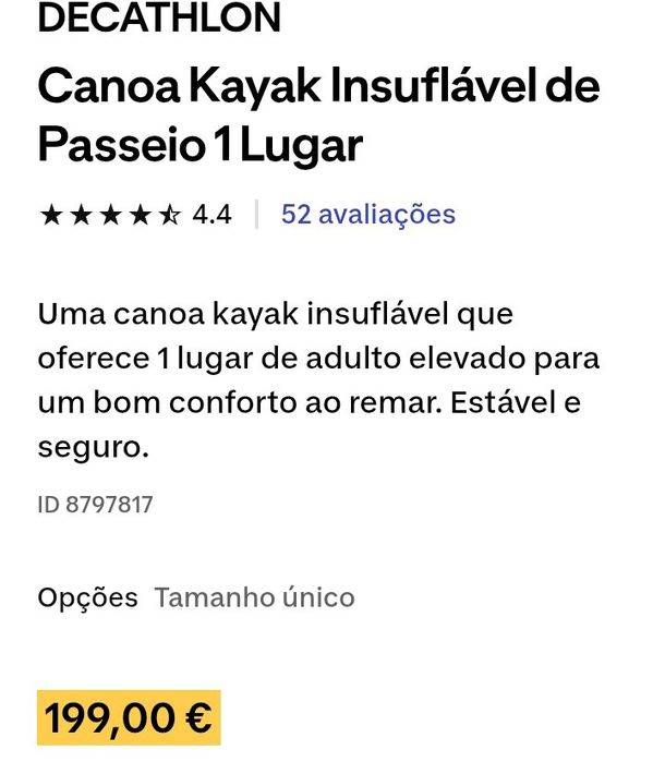 Kayak insuflável itiwit 1 pessoa com bomba e remo incluído