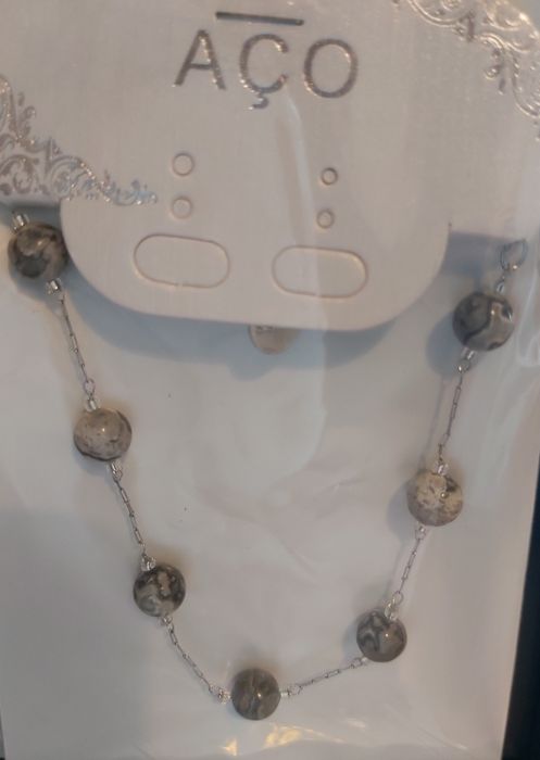 Conjuntos em aço de colar e pulseira