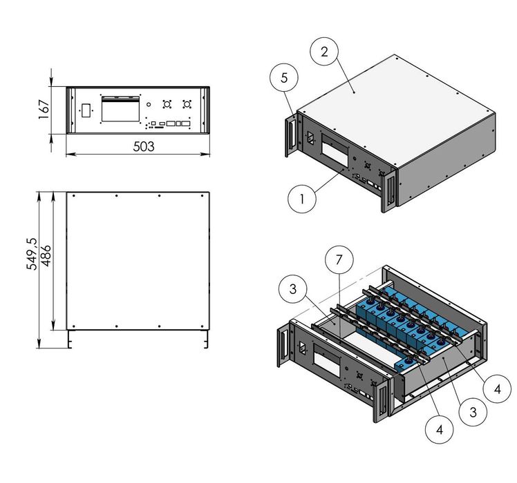 Корпус Ящик BOX для АКБ 48v 16s Lifepo4 LF230/MB30/MB31/280/305/314Ah