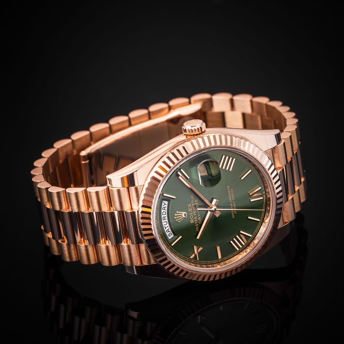Rolex Day Date 40 Everose olive dial