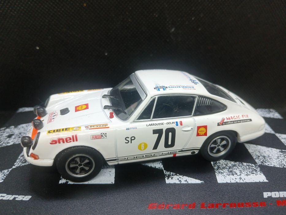 Miniatura  1/43 Porsche  911 R Larrousse vencedor do Tour de Corse 1969