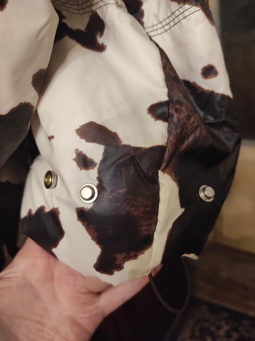 Куртка з коров’ячим 3D-принтом Осінь–початок зими | Регульований обʼєм