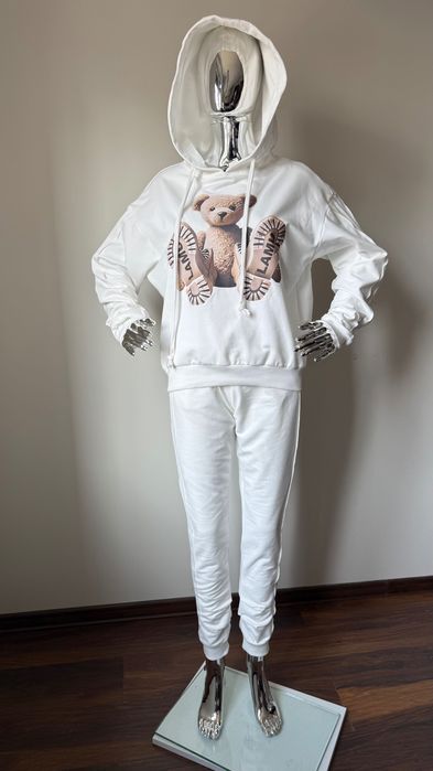 Biały Komplet z misiem LAMU