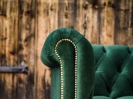 Sofa Kanapa Chesterfield zestaw 5+5+pufa z pojemnikiem Retro PRL Loft