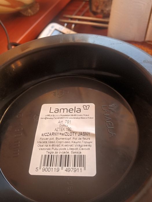 Doniczka z osłąką śr19cm,wys 21cm